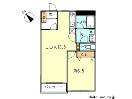 エターナルエステート(1LDK/2階)の間取り写真