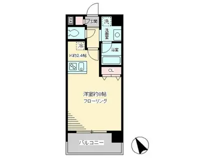 ハイムタクミ2(1K/4階)の間取り写真