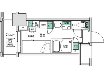 キャンパスヴィレッジ溝の口(ワンルーム/9階)の間取り写真