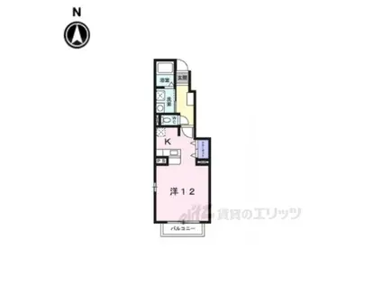 エコヒルズウエスト(1K/2階)の間取り写真