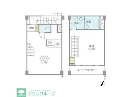 ファイブハイツ(1LDK/2階)の間取り写真