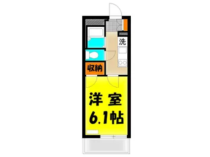 プリマヴェーラ(1K/2階)の間取り写真