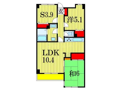 アーバンヴィラ(2LDK/2階)の間取り写真