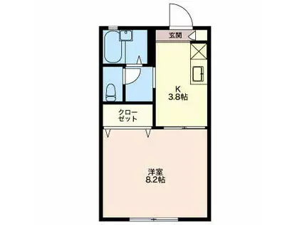 ロイヤルスクエア(1K/1階)の間取り写真