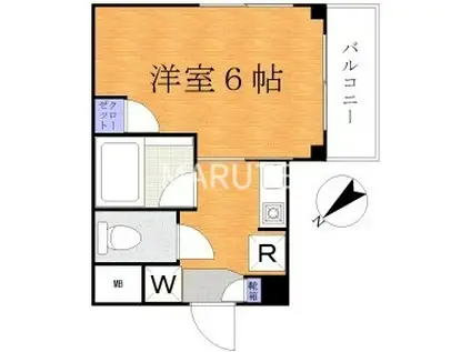 ラフテルハイムII(1K/2階)の間取り写真