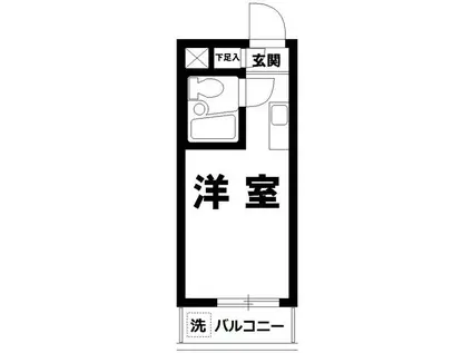 メゾン・ド・パラディ(ワンルーム/2階)の間取り写真