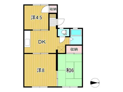 パークサイド日立(3DK/1階)の間取り写真