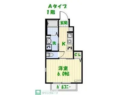 N.FORTEI(1K/1階)の間取り写真