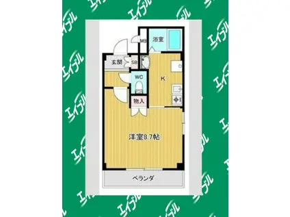 ラルジュ柳森(1K/2階)の間取り写真