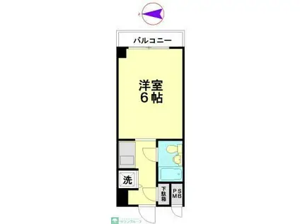 ウィンベルソロ世田谷第一(ワンルーム/2階)の間取り写真