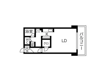 F106(1K/4階)の間取り写真