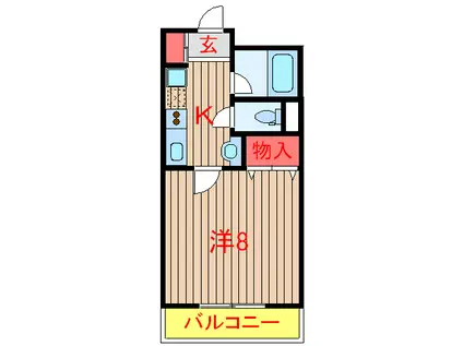 ファミール新木戸(1K/1階)の間取り写真