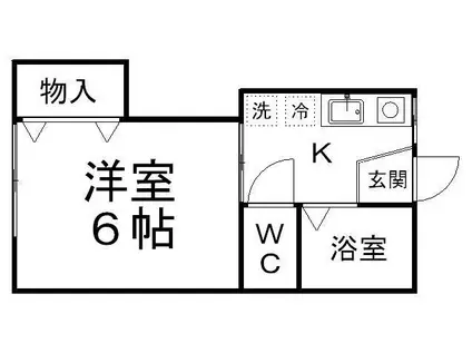 サニーフラットI(1K/1階)の間取り写真