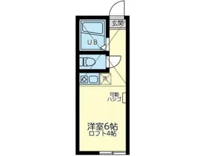 ユナイトDAIDOトニースターク(ワンルーム/2階)の間取り写真