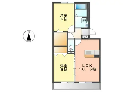 エスパシオ・ベルデベルデ(2LDK/1階)の間取り写真