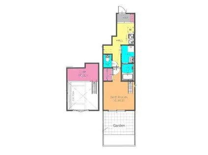 アルティア一橋学園(1K/1階)の間取り写真