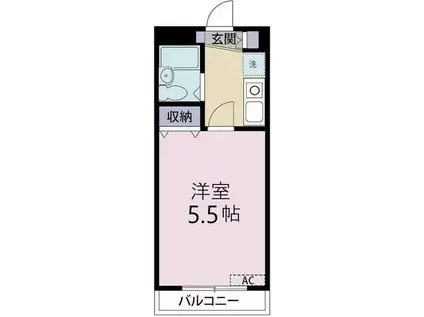 フレンドポート南町田(1K/3階)の間取り写真