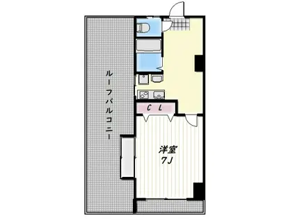 LOUIS(1K/3階)の間取り写真