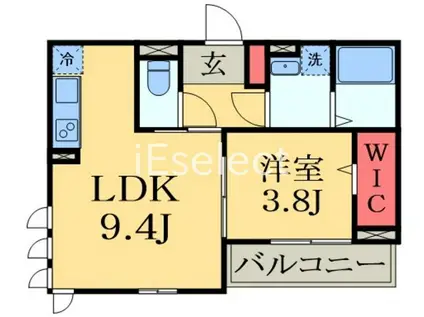 CASA MIA(1LDK/3階)の間取り写真