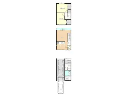 ライフタウン貝津A(2LDK/1階)の間取り写真