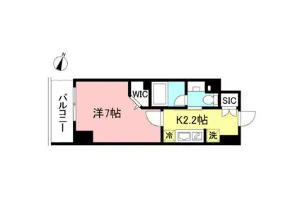 プライムメゾン初台(1K/2階)の間取り写真