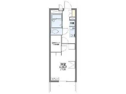 レオパレスヴィハール南六郷(1K/2階)の間取り写真
