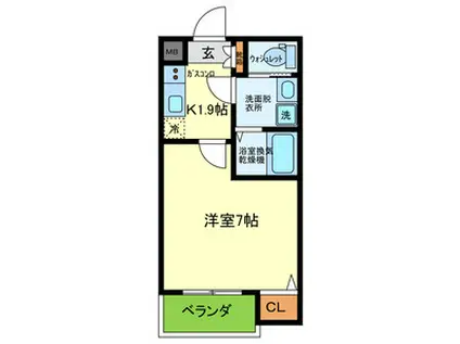 H-MAISON加美正覚寺VIII(1K/3階)の間取り写真