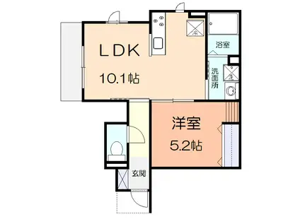 SAULE MAISON(1LDK/1階)の間取り写真