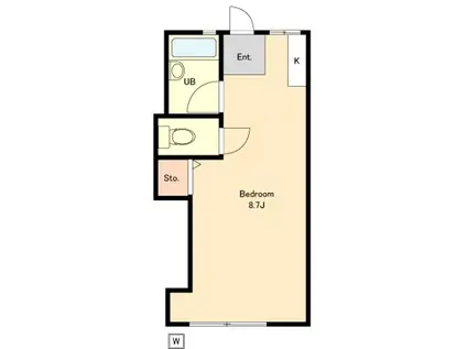 メゾンドオハラ(ワンルーム/1階)の間取り写真