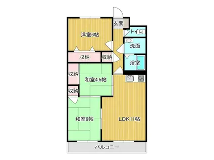 COAT曙(3LDK/1階)の間取り写真