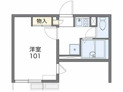 レオネクスト川端III(1K/1階)の間取り写真