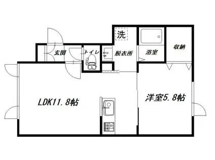 GRAN GRACE 4-1(1LDK/1階)の間取り写真