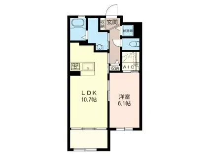 O.S.E(1LDK/1階)の間取り写真