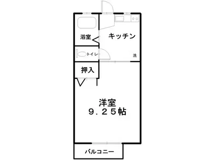 サニーハイツみわ8(1K/2階)の間取り写真