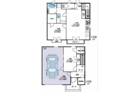ヴィラアイビス(2LDK/1階)の間取り写真