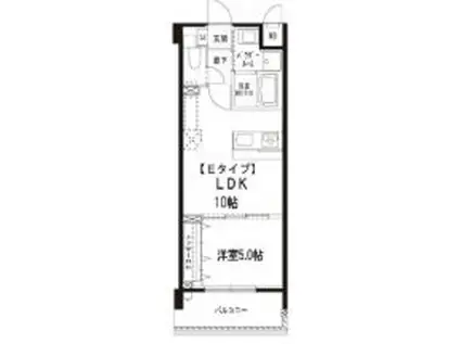 CASAS GARDENカサス・ガーデン(1LDK/3階)の間取り写真