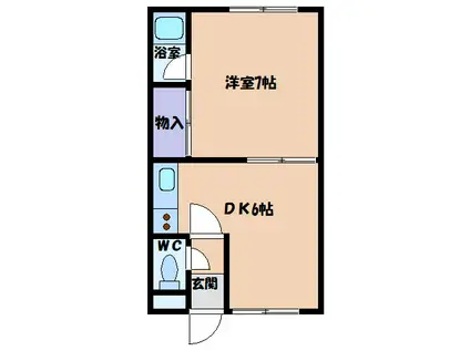 光和ハイツ(1DK/2階)の間取り写真