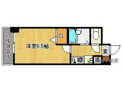 ルポ小郡駅前(1K/4階)の間取り写真