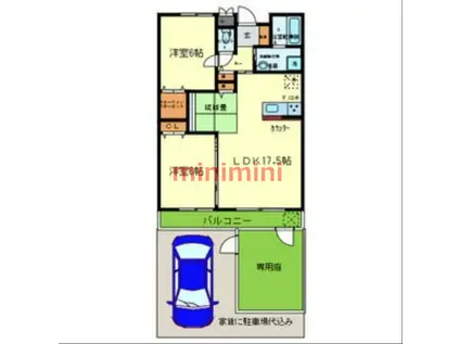 レクエルド藤(2LDK/1階)の間取り写真