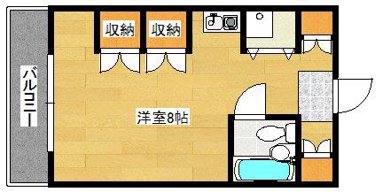 よつばビル(ワンルーム/6階)の間取り写真