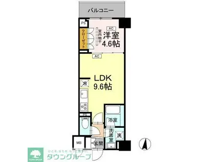 ロイジェント潮見(1LDK/7階)の間取り写真