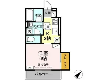 メゾン・ド・マイ(1K/1階)の間取り写真