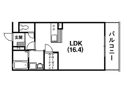 サンライズ布橋(ワンルーム/3階)の間取り写真