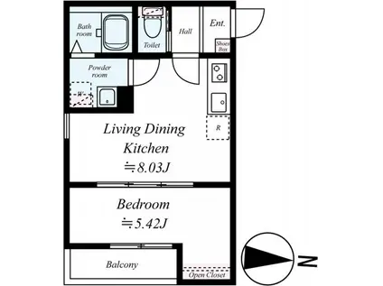 GRADUS鶴ヶ島V(1LDK/2階)の間取り写真