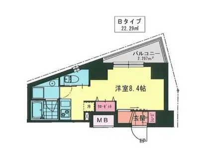 MY桜木町(ワンルーム/3階)の間取り写真