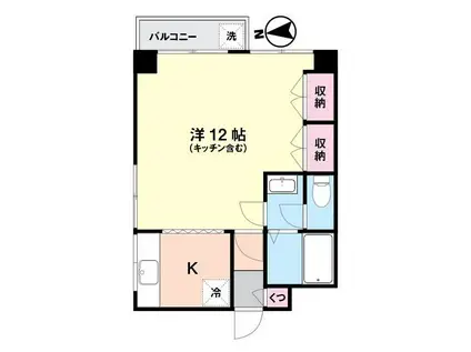 ライオンズマンション西日暮里(1K/4階)の間取り写真