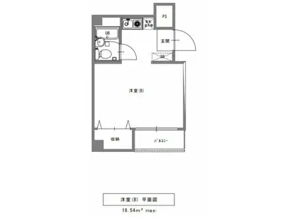 タカミビル(ワンルーム/3階)の間取り写真