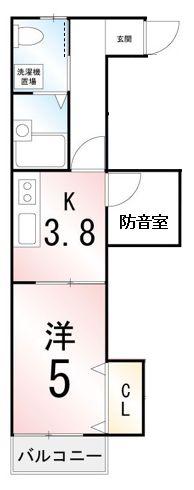 ランド・25堀切4丁目(ワンルーム/2階)の間取り写真