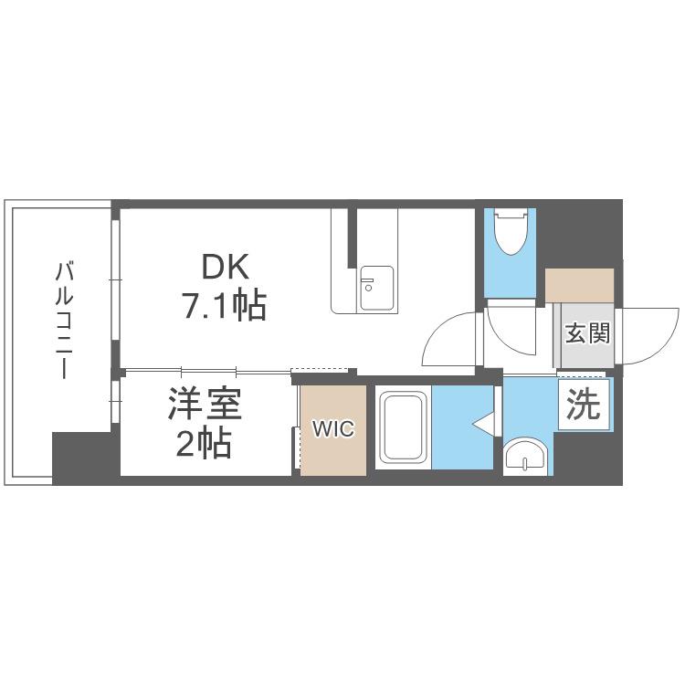 セレニテ難波ミラク壱番館(1DK/11階)の間取り写真