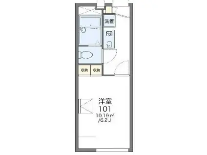 レオパレスひいらぎ(1K/1階)の間取り写真